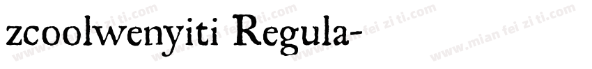 zcoolwenyiti Regula字体转换